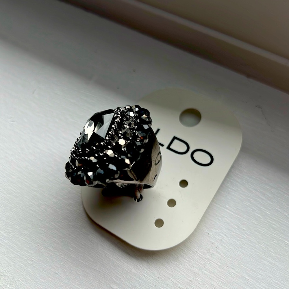 ALSO BLACK BEJEWELLED RING. NWT
